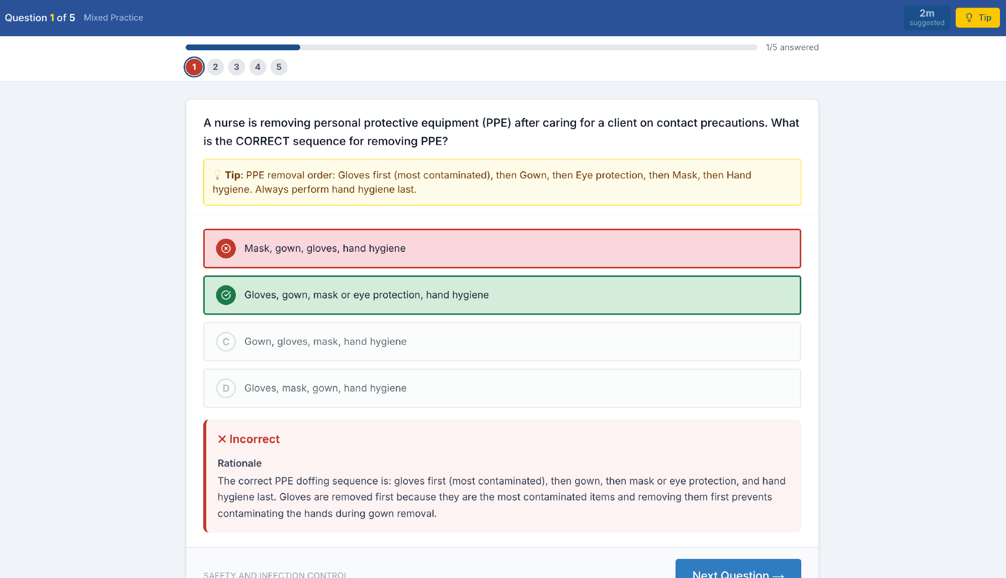 Get instant feedback with clear rationales after every question.